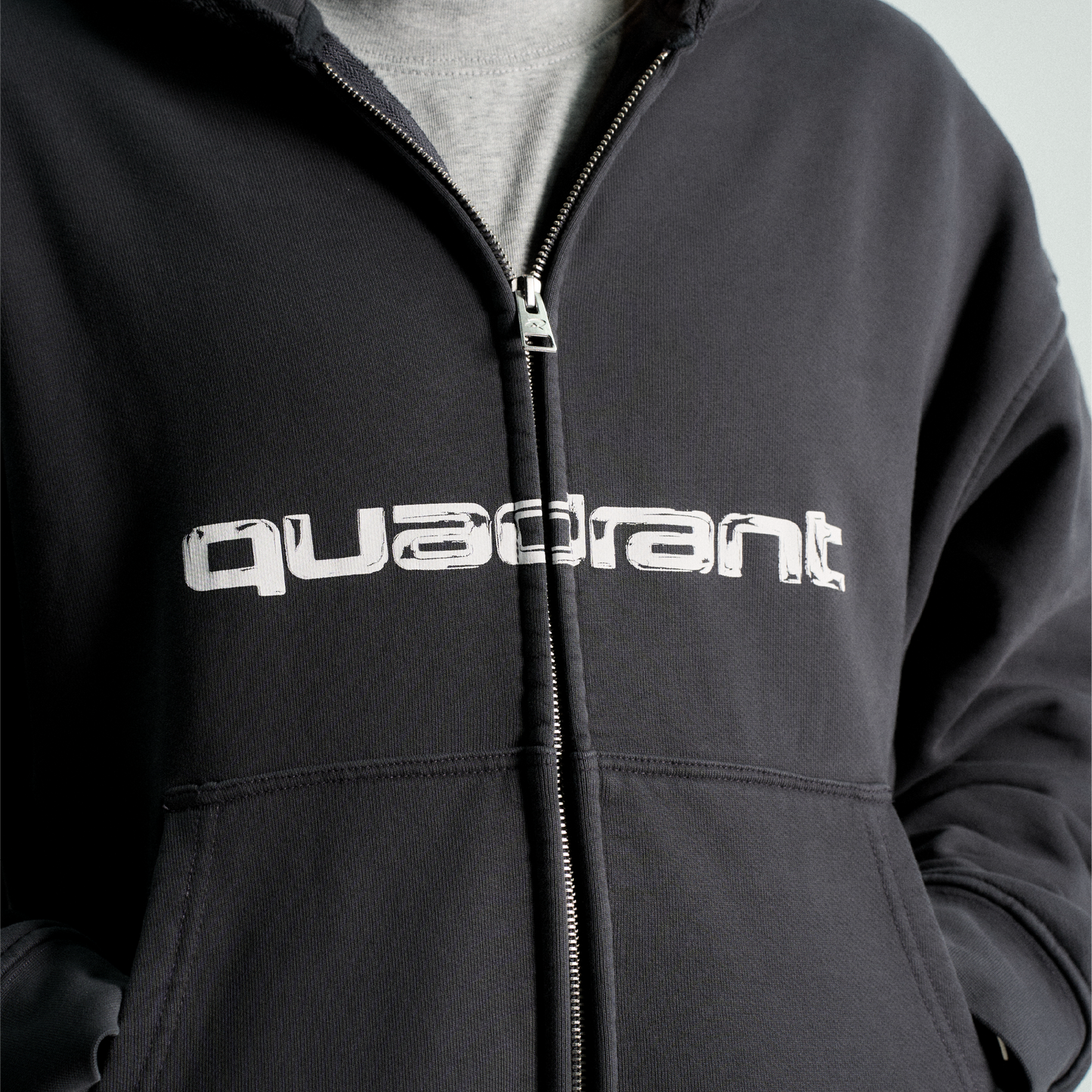 Core Zip Hoodie - Off Black