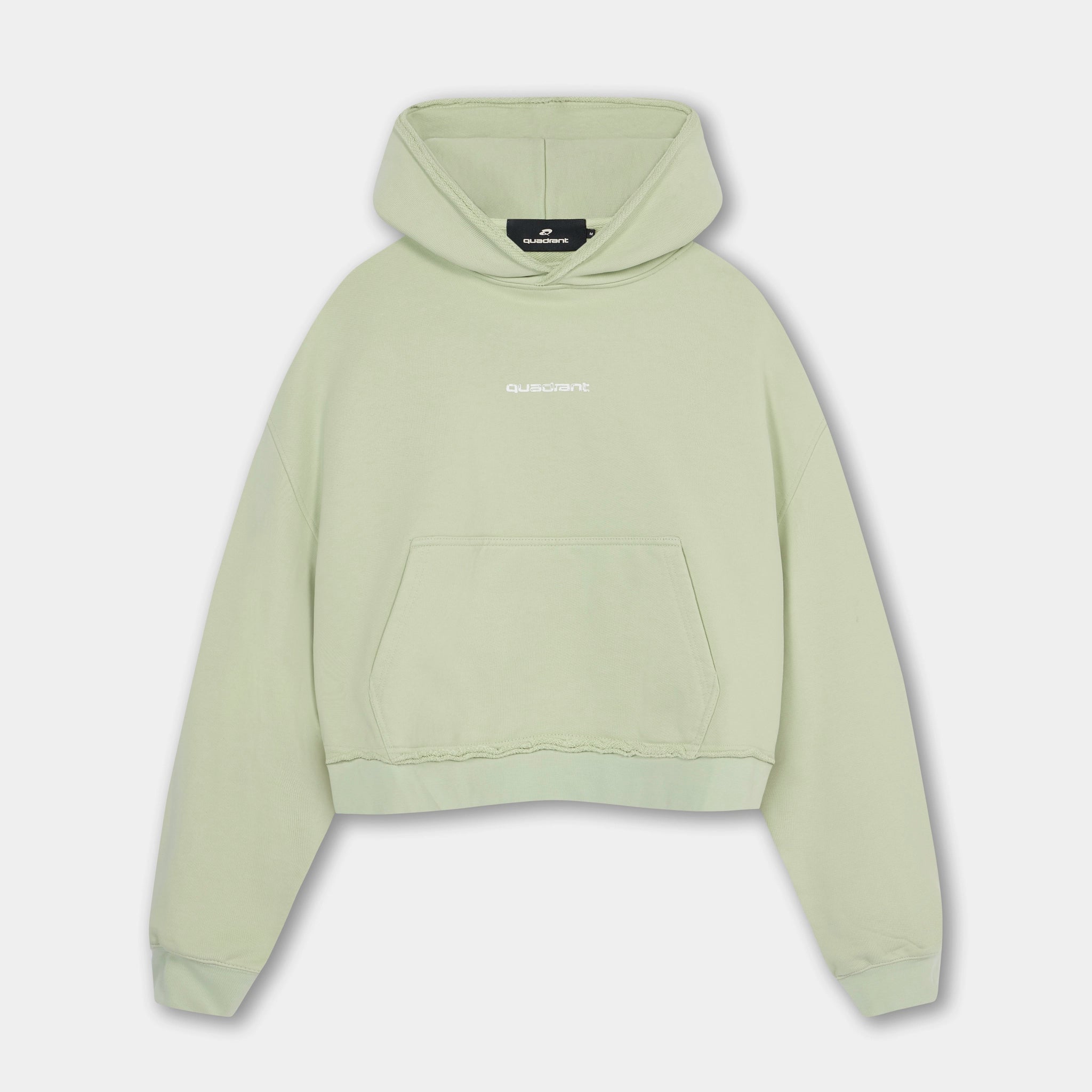 Quadrant Core Cropped Hoodie Sage Green | Heavyweight Women's