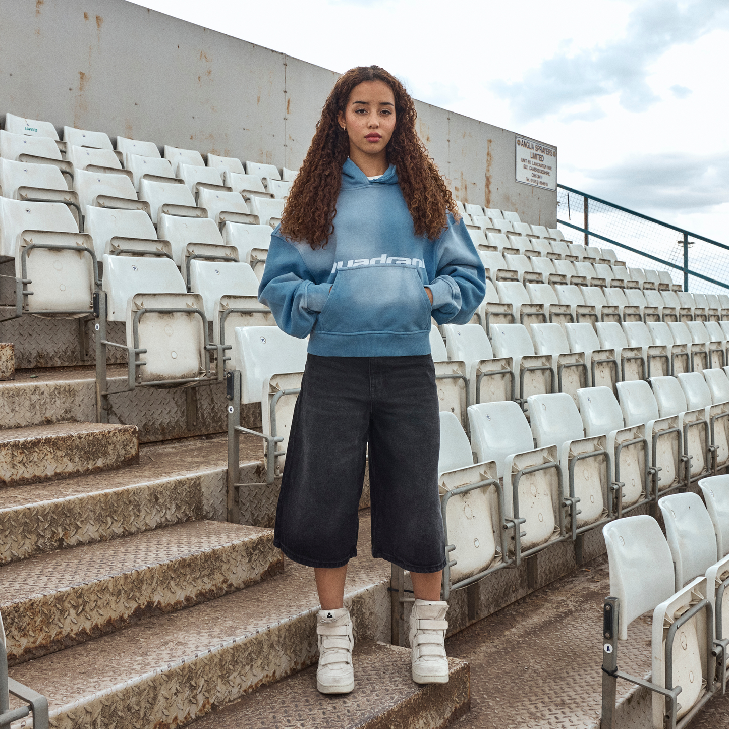 Spray Cropped Hoodie