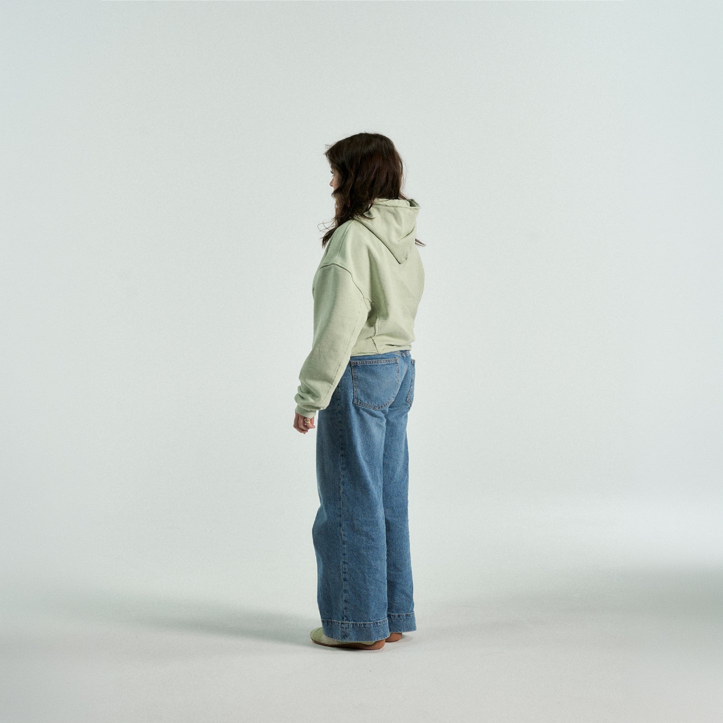 Core Cropped Hoodie  - Sage