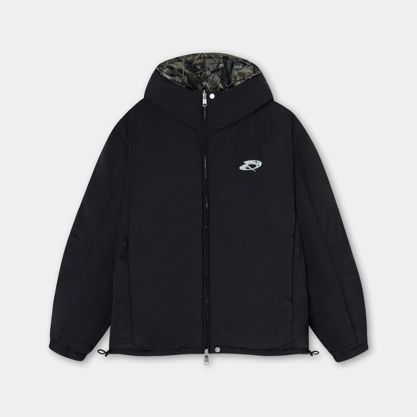 Chrome Reversible Camo Puffer