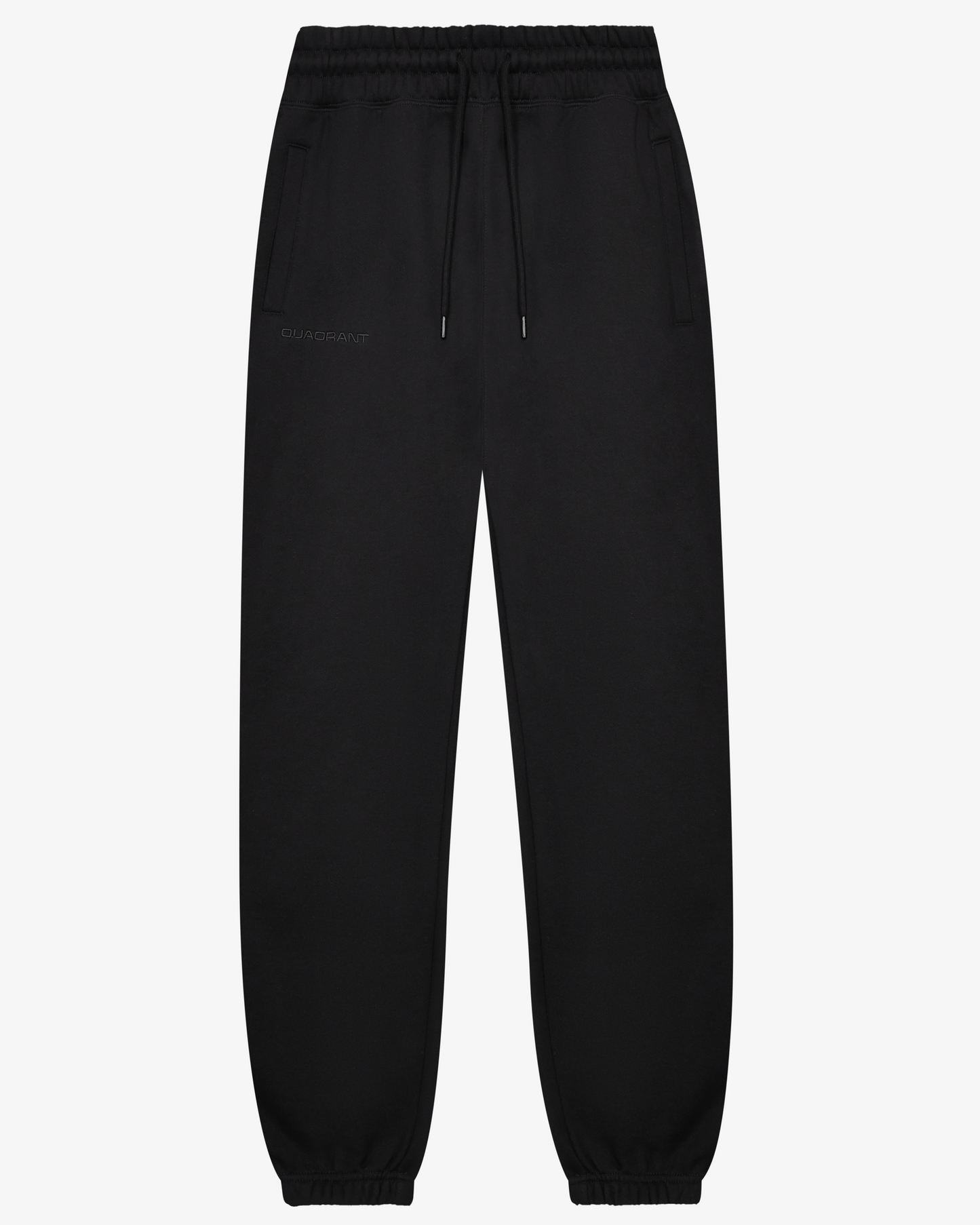 Solid black joggers discount
