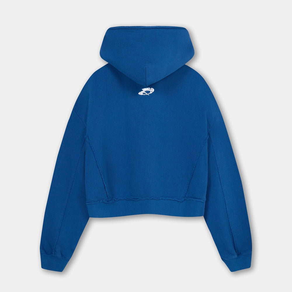 Quadrant Core Cropped Hoodie Marina Blue | Heavyweight Women's