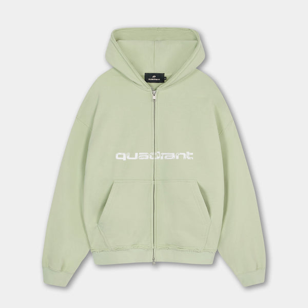 Zip Hoodie - Sage | F1 Streetwear | Quadrant