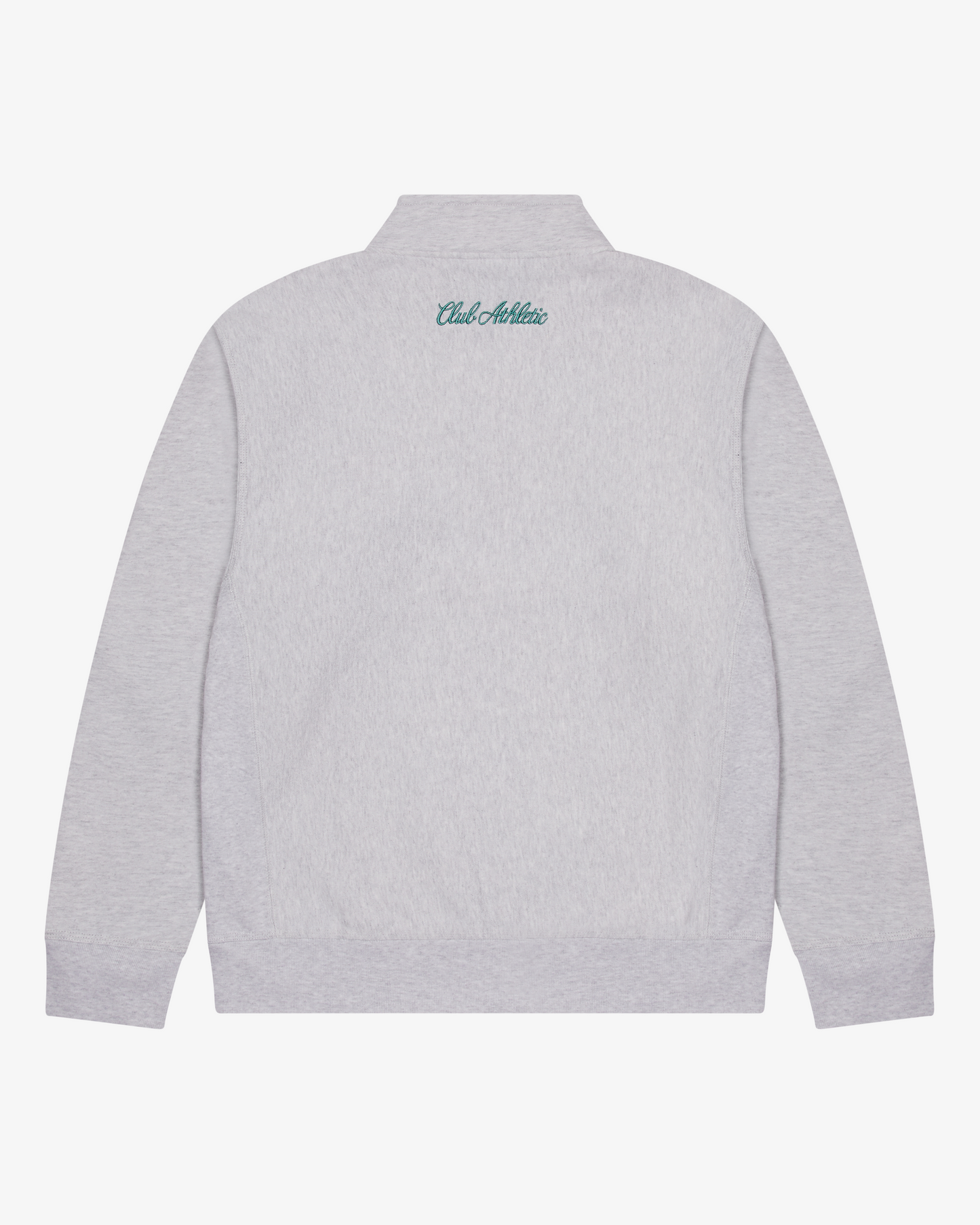 CLUB ATHLETIC GREY MARL EMBROIDERED QUARTER ZIP