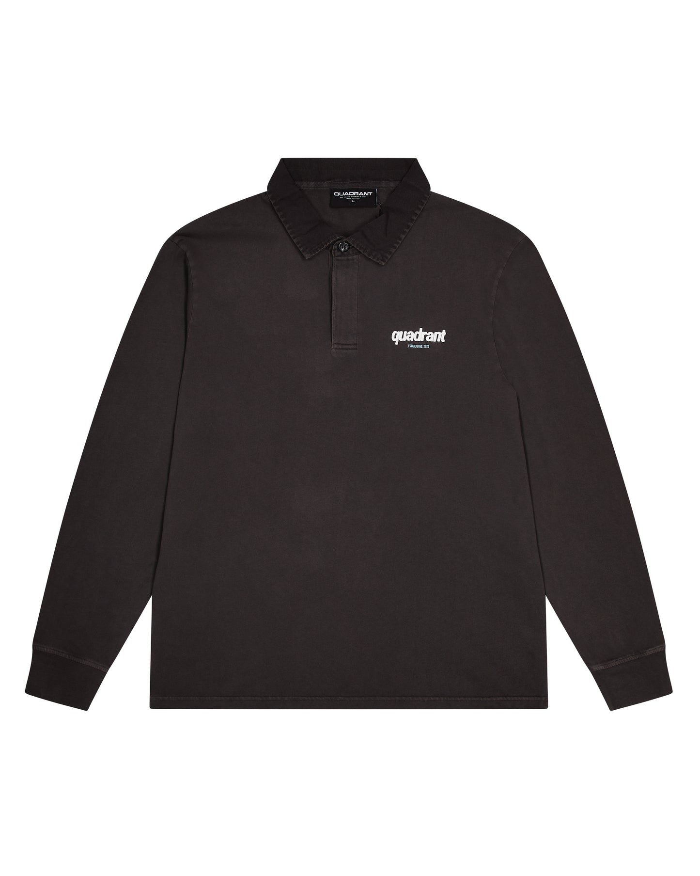 WASHED BLACK RUGBY SHIRT