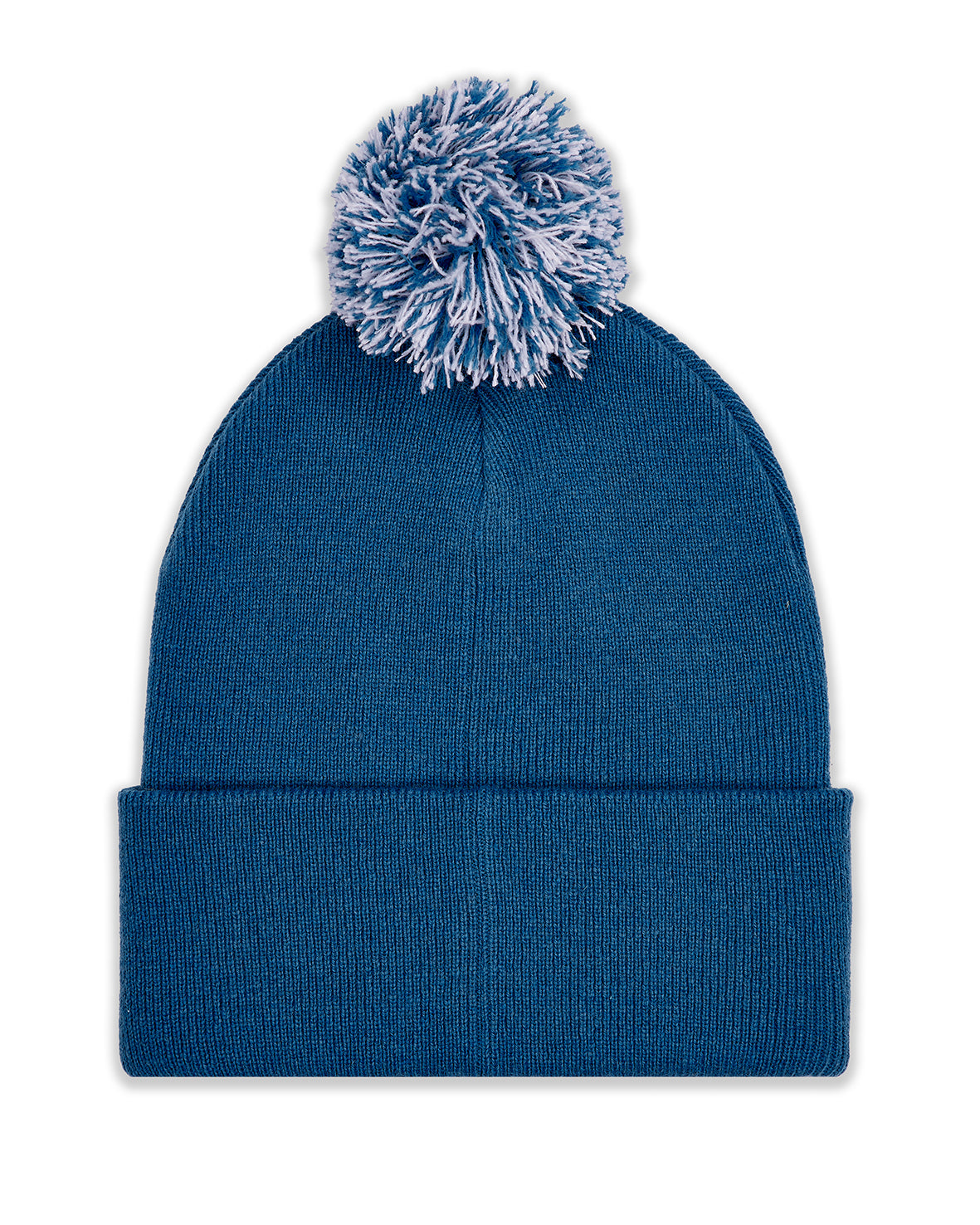 MERINO BLUE BOBBLE BEANIE