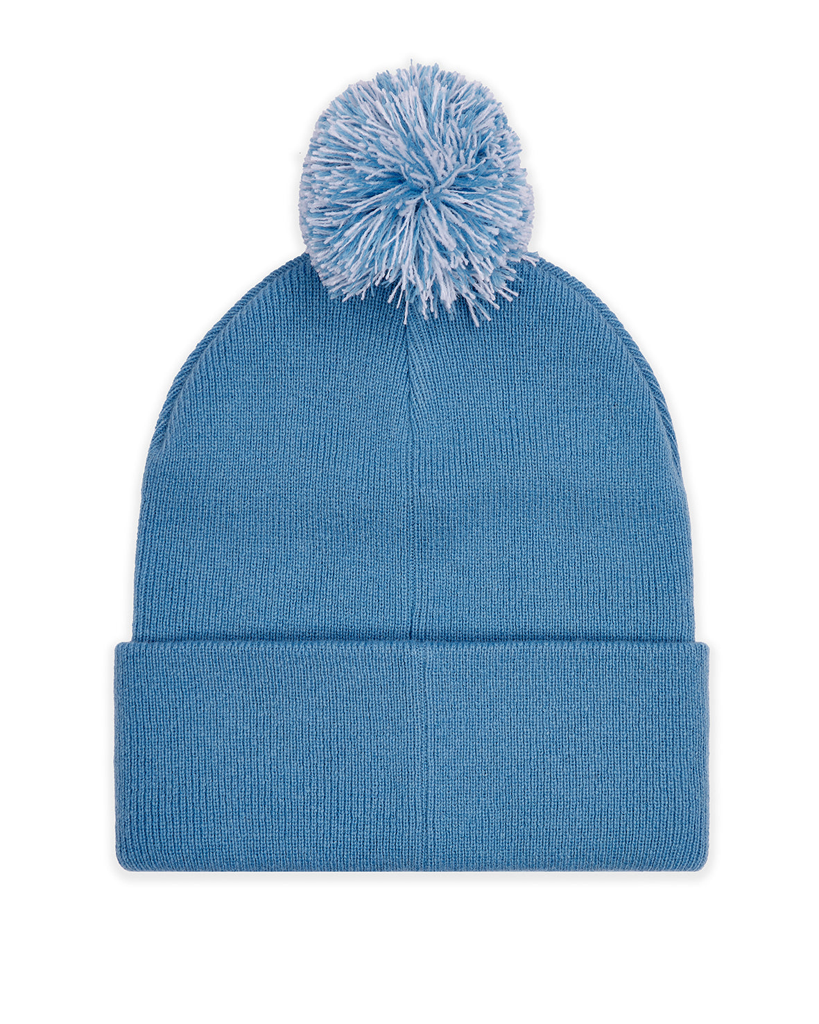 MERINO POWDER BLUE BOBBLE BEANIE