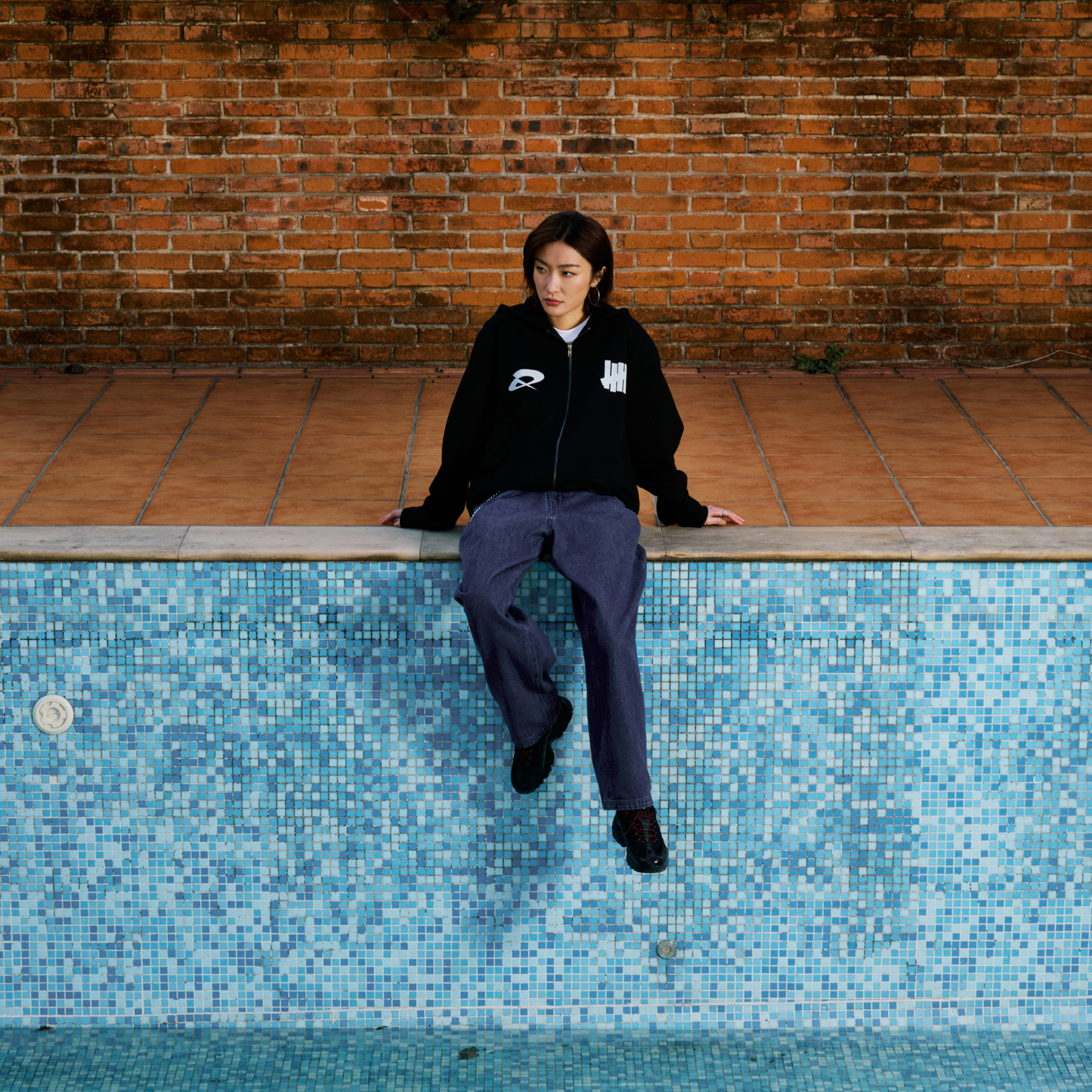 Quadrant x Undefeated Hoodie Black